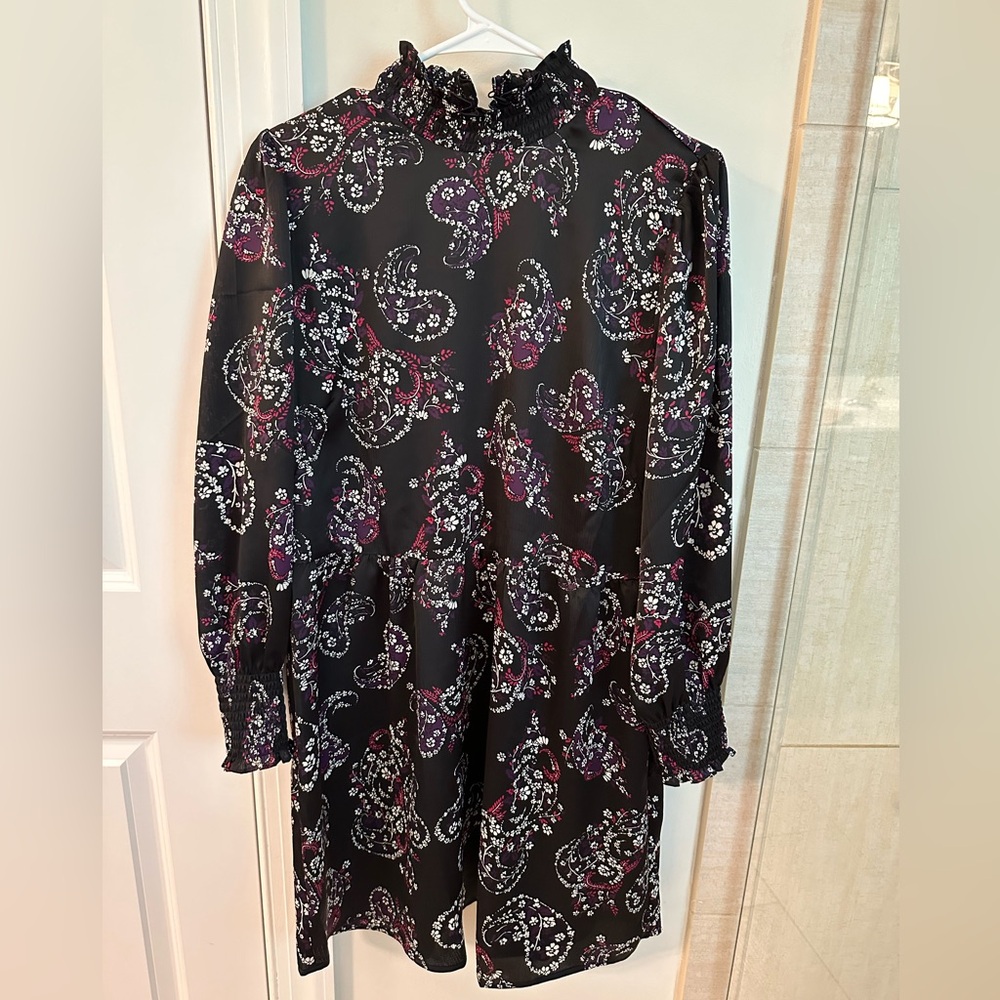 LOFT - Size 14P - Black high neck dress